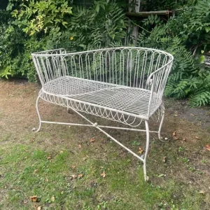Wrought iron love seat - Image 2