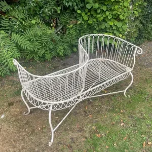 Wrought iron love seat