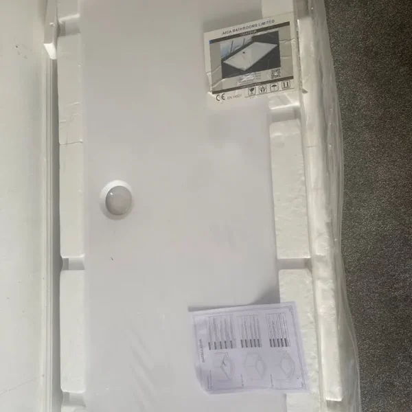 New white shower tray