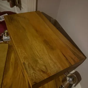 Wooden TV unit with shelves - Image 2