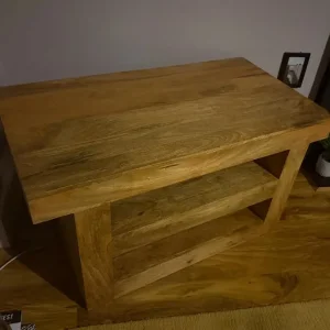 Wooden TV unit with shelves - Image 4