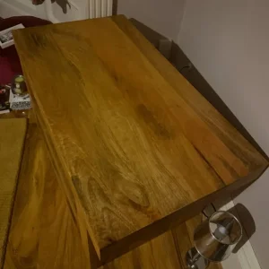 Wooden TV unit with shelves - Image 5