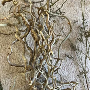 Flower arranging tray with corkscrew hazel and dried flowers - Image 3