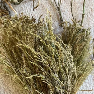 Flower arranging tray with corkscrew hazel and dried flowers - Image 7