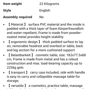Massage bed with stool and carry bag - Image 8