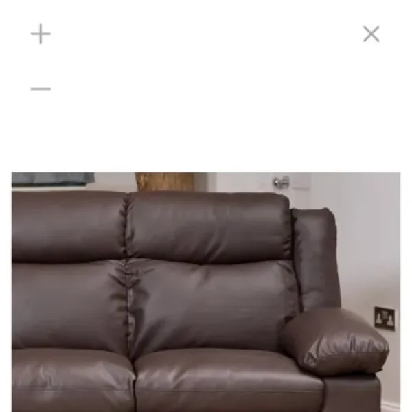 3 seater brown sofa