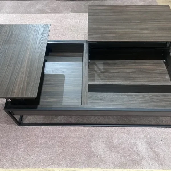 Espresso coffee table with moving tops
