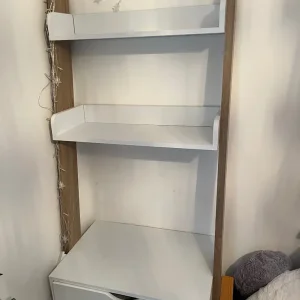 Habitat White and Wood Effect Office Desk Ladder - Image 2