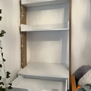 Habitat White and Wood Effect Office Desk Ladder