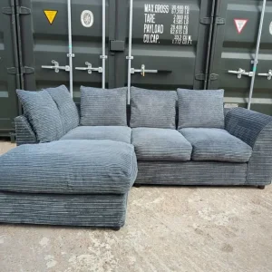 3 seater Cord Jumbo corner sofa - Image 4