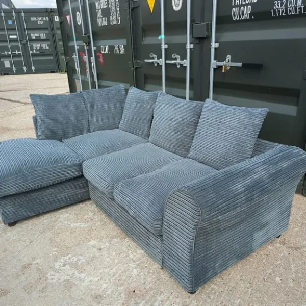 3 seater Cord Jumbo corner sofa