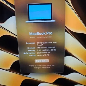 MacBook Pro Retina 15 inch Late 2013 A1398 - Image 5