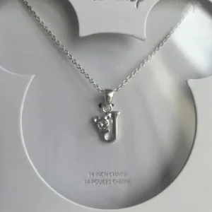 Disney Mickey Mouse Swarovski Crystal Letter J Necklace - Image 2