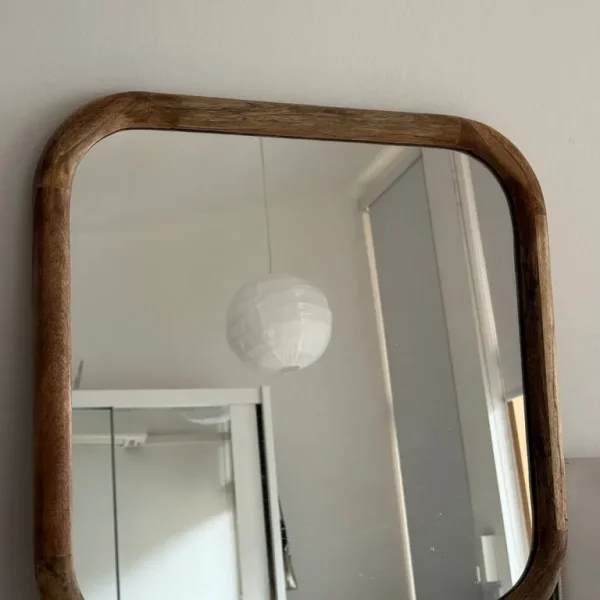 Mango Wood Square Mirror 50x50cm