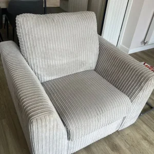 Sofa, recliner and footstool - Image 2