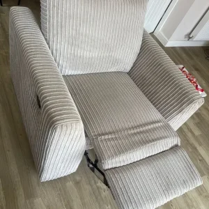 Sofa, recliner and footstool - Image 3