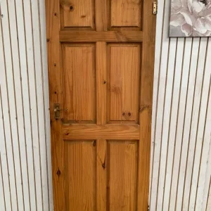 internal pine door 6 panel h197.5cm x w76.5cm - Image 3