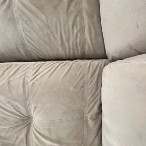 6-piece suede sofa set in good condition - Image 5