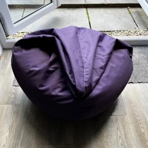 Large purple bean bag