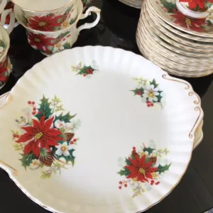 Royal Albert Bone China poinsettia 41 piece tea set