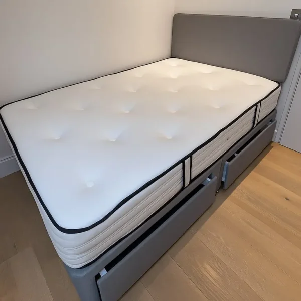 Divan bed with deep drawers – available in single, small double, double, or king size