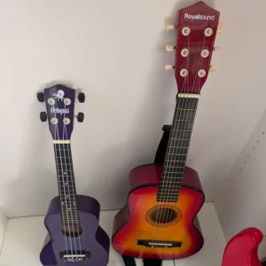 Selection of guitars including Benson electric, old Encore, and acoustic models - Image 3
