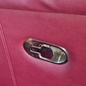 3 1 1 burgundy and wine leather sofa - Image 4