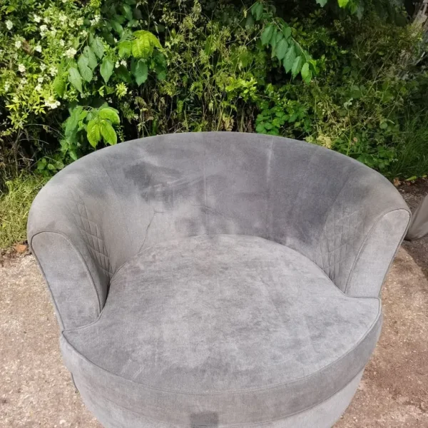 Big Grey Swivel Chair