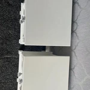 Pair of White Wooden Bedside Tables - Image 2