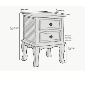 Pair of White Wooden Bedside Tables - Image 5