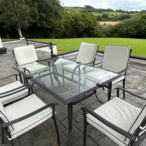 Patio table and six chairs - Image 2