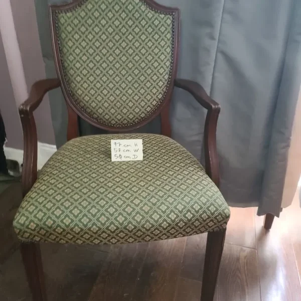 Fabric and Wood Side Chair
