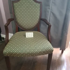 Fabric and Wood Side Chair