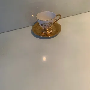 Vintage Royal Winton Grimwades 50th Anniversary Gold Cup & Saucer - Image 4