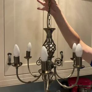 Ceiling metal light fitting