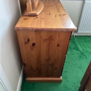 John Lewis Solid Pine Dressing Table with Tilting Mirror - Image 5
