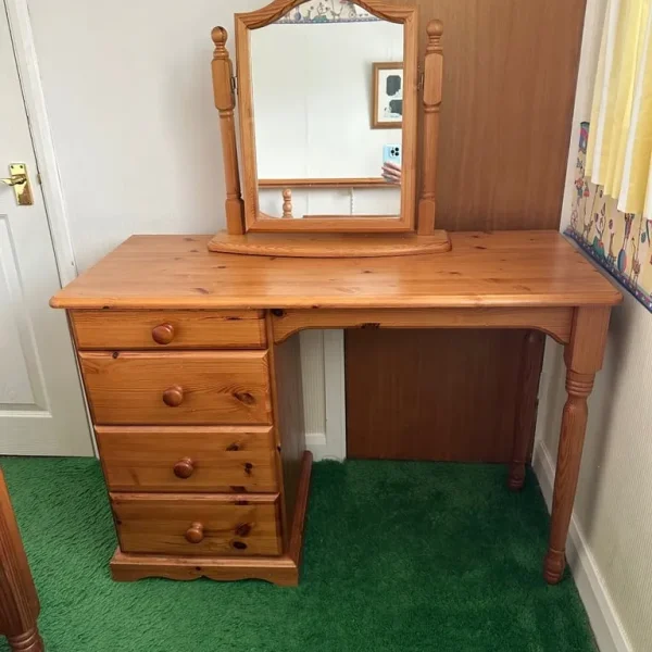 John Lewis Solid Pine Dressing Table with Tilting Mirror