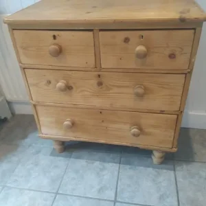 Vintage pine chest of drawers - Image 2