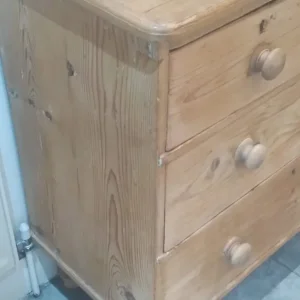 Vintage pine chest of drawers - Image 8