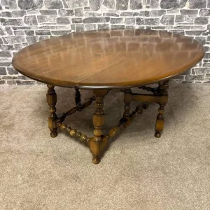 Ercol Oval Drop-Leaf Gateleg Dining Table - Image 6
