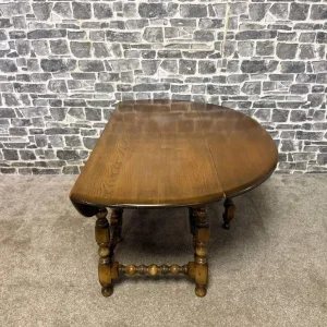 Ercol Oval Drop-Leaf Gateleg Dining Table - Image 8