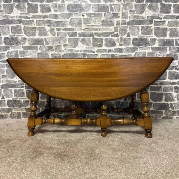 Ercol Oval Drop-Leaf Gateleg Dining Table
