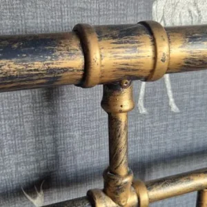 Metal double frame plus mattress - Image 4