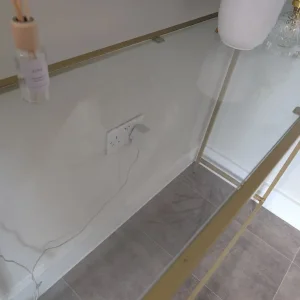 Brushed Gold Metal & Glass Sideboard - Image 2