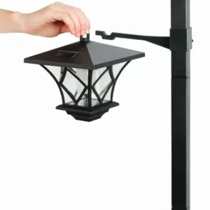 5FT TRADITIONAL STYLE SOLAR LAMP POST LED LIGHT OUTDOOR GARDEN DRIVEWAY PATIO - Image 3