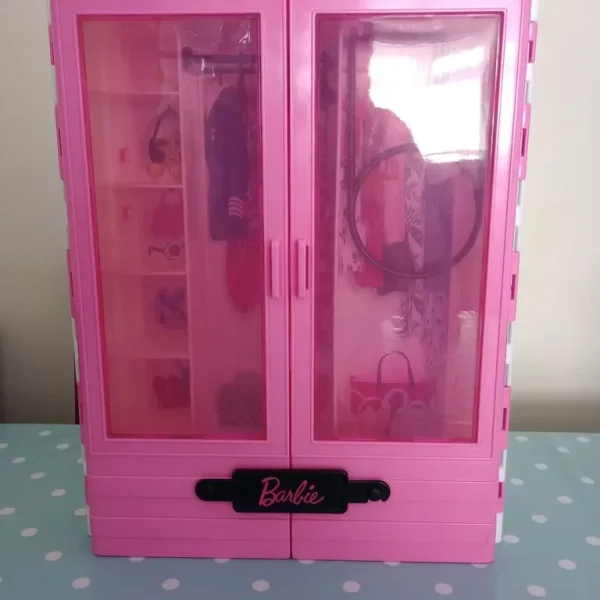 Barbie wardrobe and chair