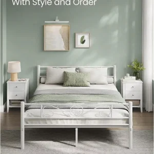 Set of 2 VASAGLE Bamboo Bedside Tables with Storage Drawers - Image 3