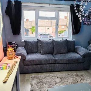 Grey sofa suite - Image 2