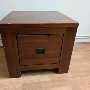 Solid Oak TV Unit and Side Table - Image 2