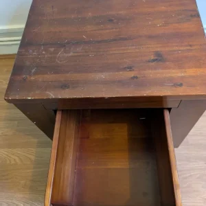 Solid Oak TV Unit and Side Table - Image 3